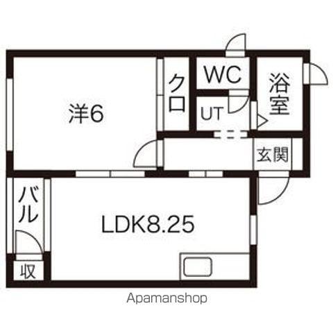 パストラルプレイス(1LDK/1階)の間取り写真