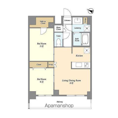 URBANLINK護国寺(2LDK/5階)の間取り写真