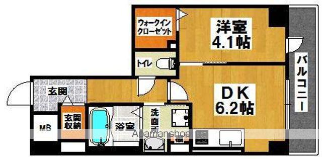 メゾン材木町(1DK/2階)の間取り写真