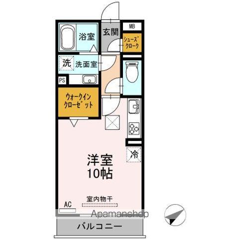 レガーロ アサヒ(ワンルーム/1階)の間取り写真