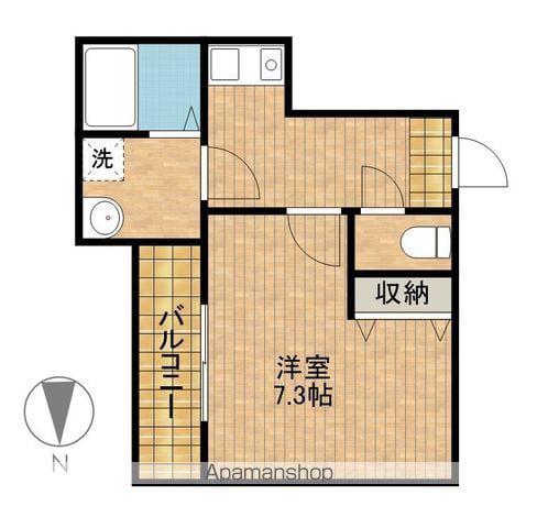 クレフラスト静岡大南(1K/2階)の間取り写真