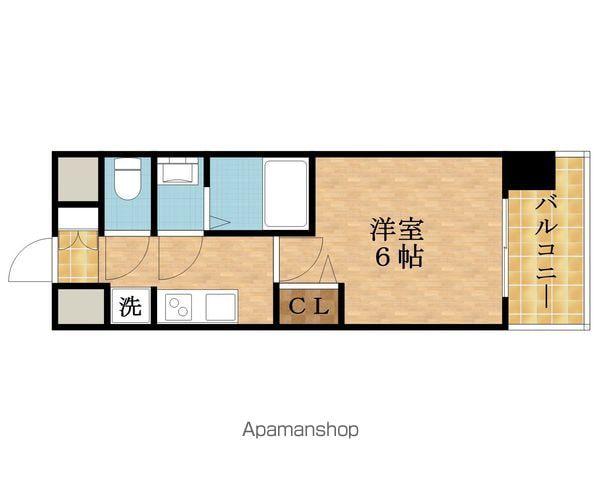 プレサンス東小橋エレディータ(1K/4階)の間取り写真