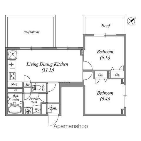 LEGALAND千石(3LDK/4階)の間取り写真
