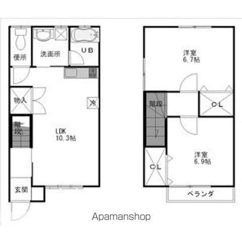 APTティエラ弥富(2LDK/2階)の間取り写真