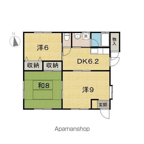 東北本線 東仙台駅 徒歩18分 1階建 築22年(3DK)の間取り写真