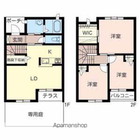 ディアス福泉C棟(3LDK/1階)の間取り写真