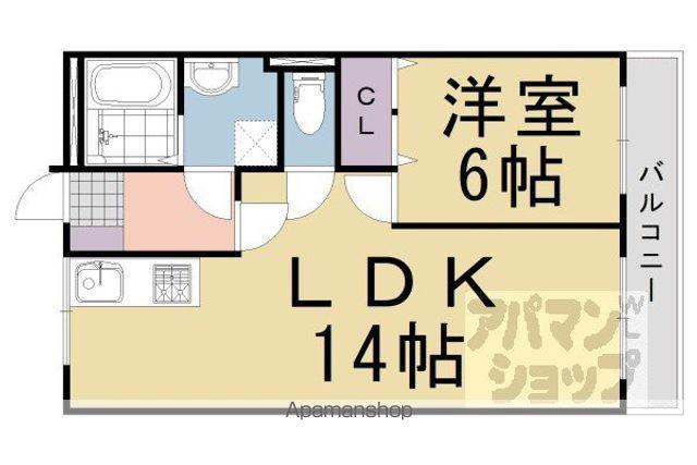 グランド大山崎(1LDK/3階)の間取り写真