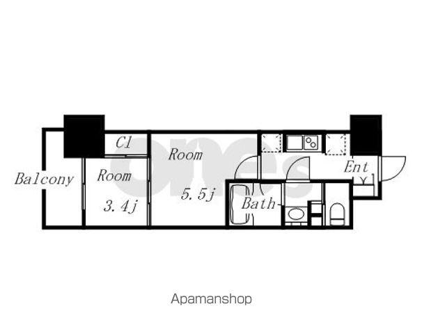 パークアクシス名古屋山王(1DK/7階)の間取り写真