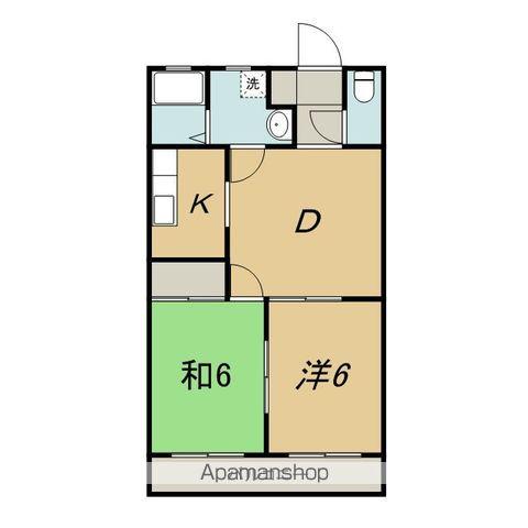 サクセス21(2DK/2階)の間取り写真