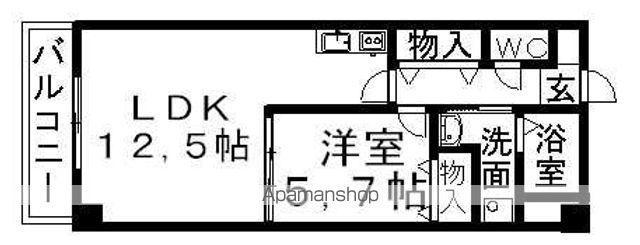 コモド桜山(1LDK/2階)の間取り写真