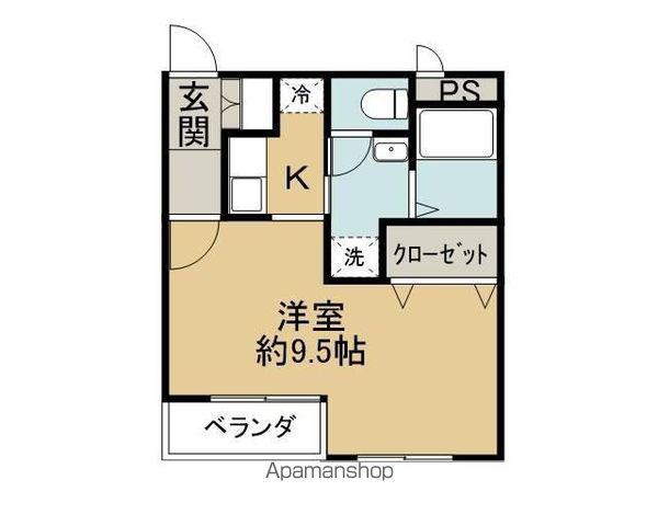 日誠ハイツ石井Ⅰ(1K/1階)の間取り写真