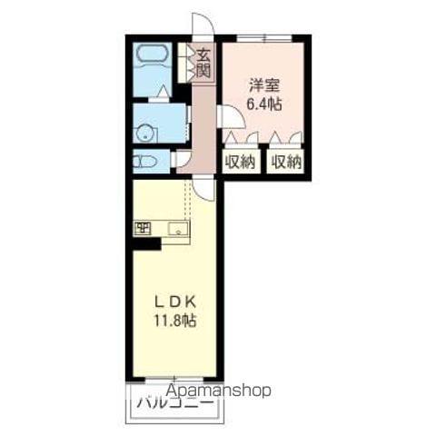 リラフォートイースト2(1LDK/3階)の間取り写真