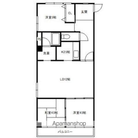 S.R.KビルディングI(3LDK/2階)の間取り写真