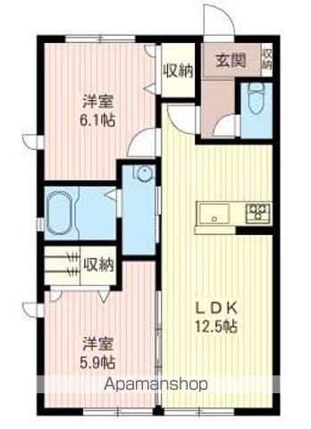 ウェアフォーレ(2LDK/1階)の間取り写真