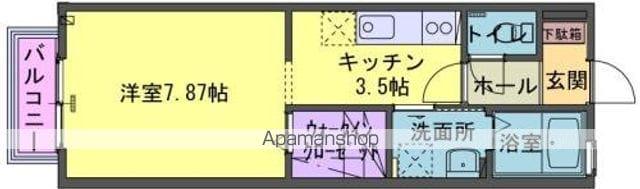 フォント・デ・ネージュ(1K/2階)の間取り写真