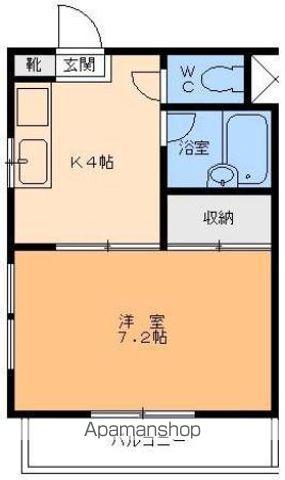 メゾンシーブリーム(1DK/5階)の間取り写真