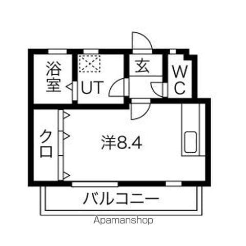 エステート(ワンルーム/2階)の間取り写真