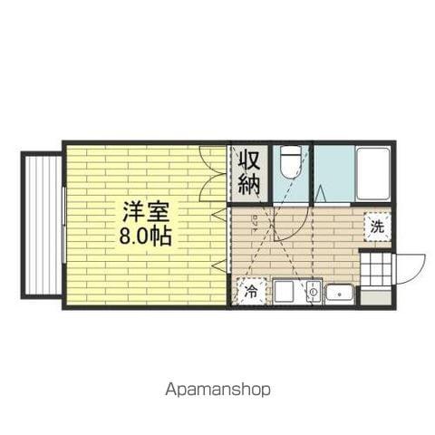 ヴィレッジ鈴川(1K/2階)の間取り写真
