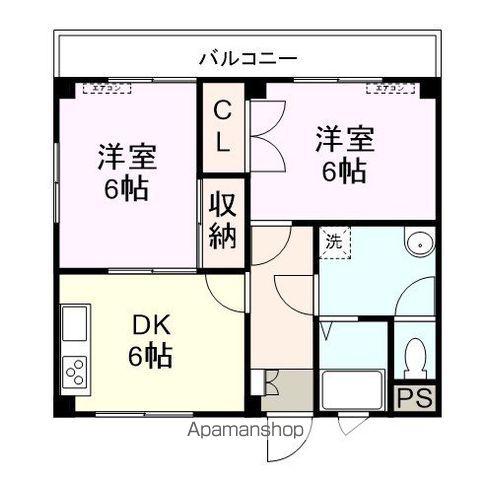 フレンドハイツ(2DK/1階)の間取り写真