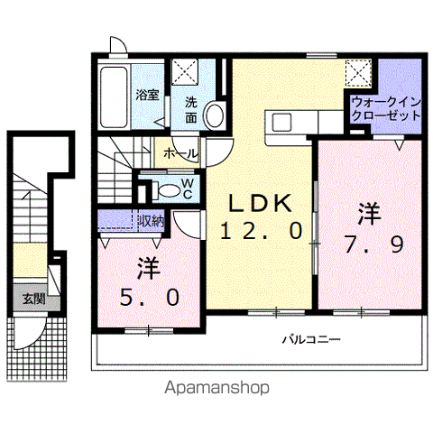 ネオ・ブリーズ(2LDK/2階)の間取り写真