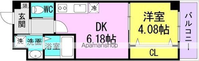 TERRA HANSHIN AMAGASAKI 1(1DK/1階)の間取り写真
