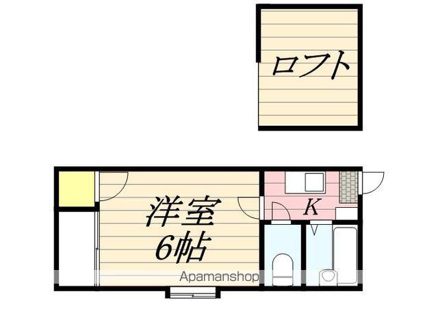 PURE COURT高宮(1K/2階)の間取り写真