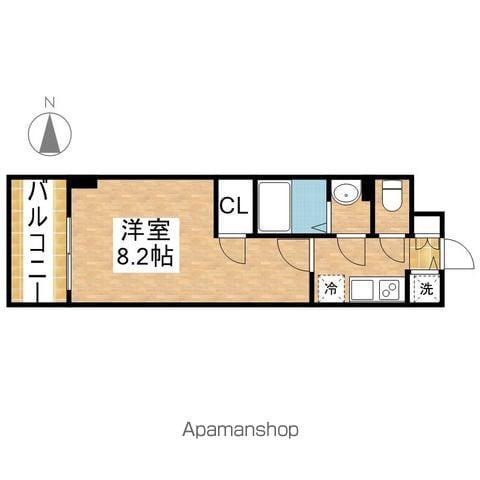 エスリード栄クロスシティ(1K/7階)の間取り写真