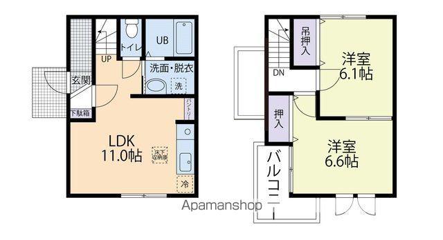 MAISON KN B(2LDK/2階)の間取り写真
