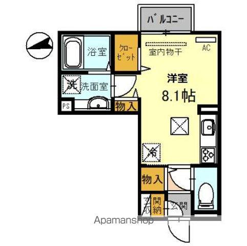 ドリームメゾンHYS(ワンルーム/2階)の間取り写真