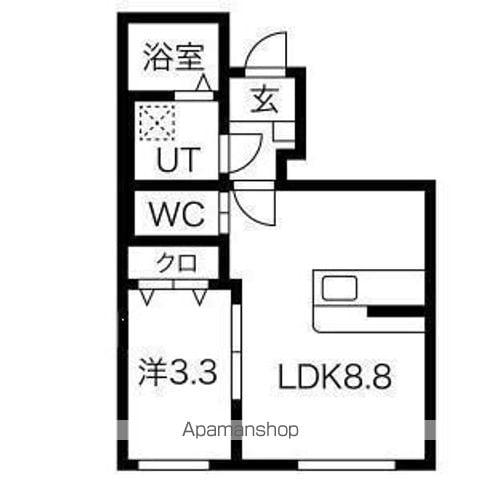MAISON RUINART(1LDK/1階)の間取り写真