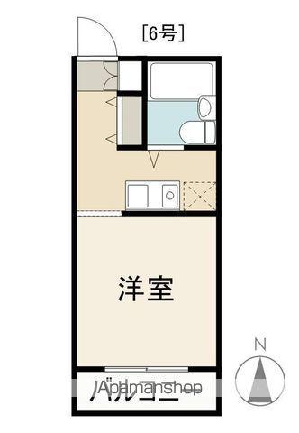 ラ・トゥール上吉田(ワンルーム/1階)の間取り写真