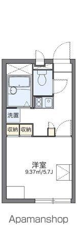 レオパレスくるまや(1K/1階)の間取り写真