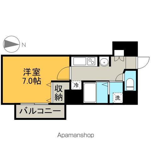 レジデンス名古屋千代田(1K/6階)の間取り写真