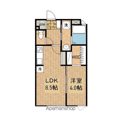 ブルーム(1LDK/2階)の間取り写真