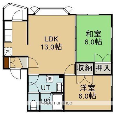 アクロスハイム(2LDK/1階)の間取り写真