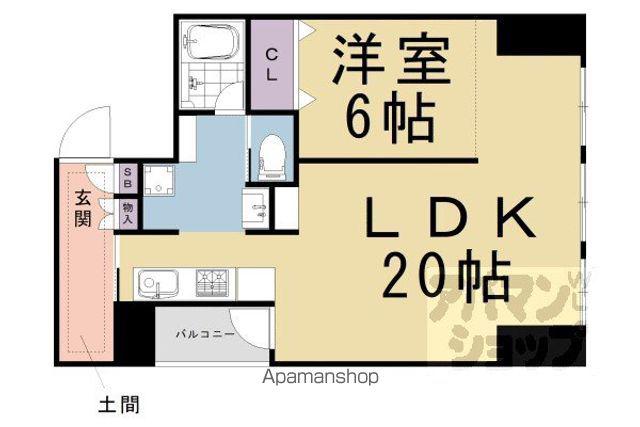 A-TERRACE(1LDK/2階)の間取り写真
