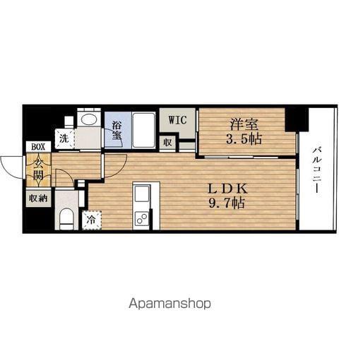 コンフォリア・リヴKITAHAMAAWAJIMACHI(1LDK/14階)の間取り写真