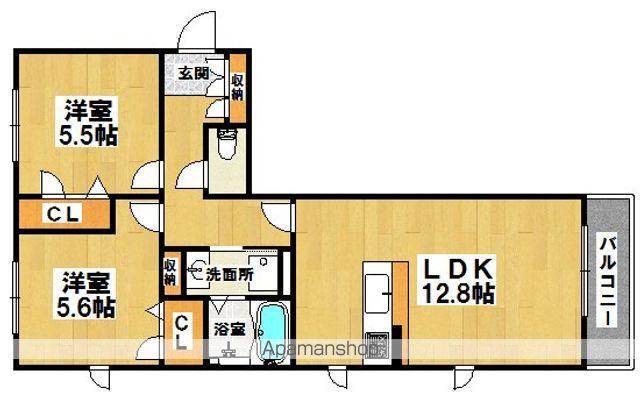 シャーメゾンBE ONE(1SLDK/2階)の間取り写真