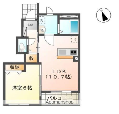 ブラッサムコーポ(1LDK/1階)の間取り写真