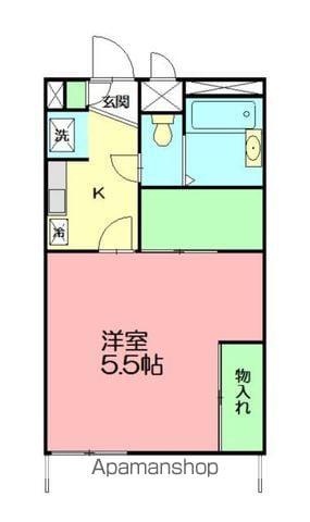レオパレスアーク(1K/1階)の間取り写真