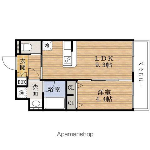 SPLENDIDE安土町(1LDK/8階)の間取り写真