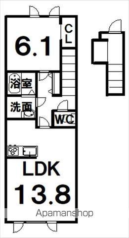 BELL WOOD Ⅱ (1LDK/1階)の間取り写真