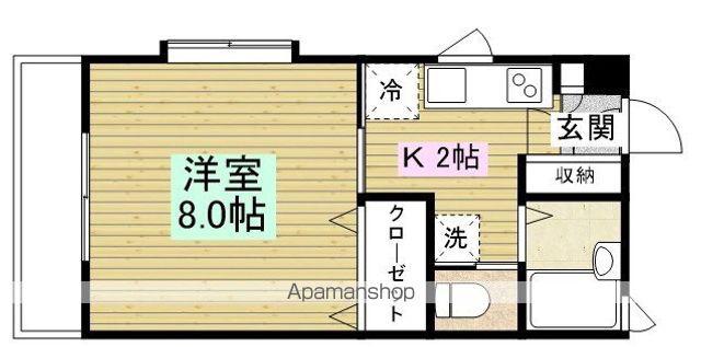 ルミネⅡ(1K/2階)の間取り写真