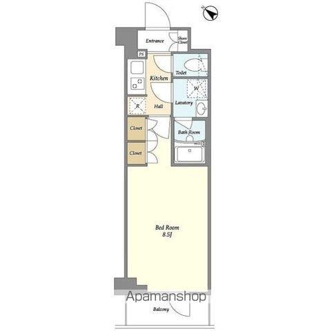 LA DOUCEUR成増(1K/1階)の間取り写真