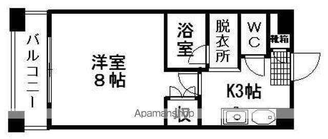 エコール久米(1K/6階)の間取り写真