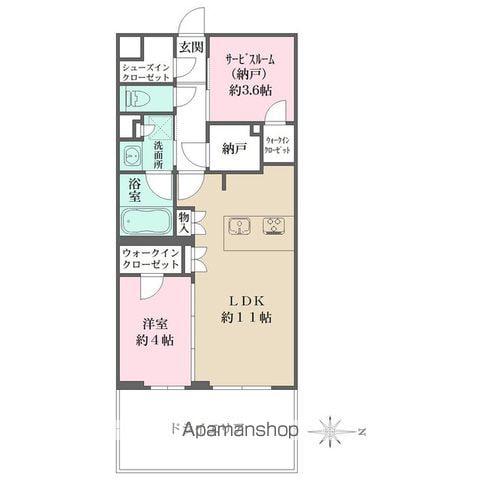 LA PERLA JIYUGAOKAⅡ(1SLDK/B1階)の間取り写真