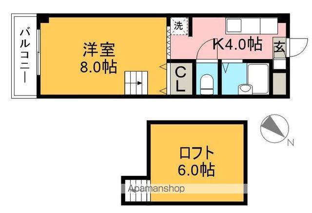 リバープール桟四Ⅱ(1K/5階)の間取り写真