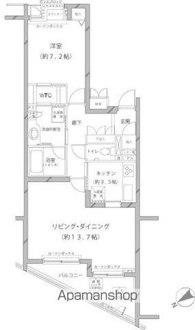MFPRコート代官山(1LDK/1階)の間取り写真