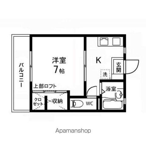 アブニールⅢ(1K/2階)の間取り写真