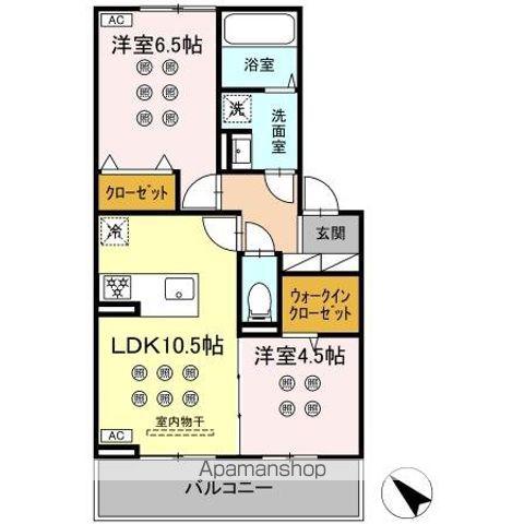 グランフォレ下南部(2LDK/3階)の間取り写真